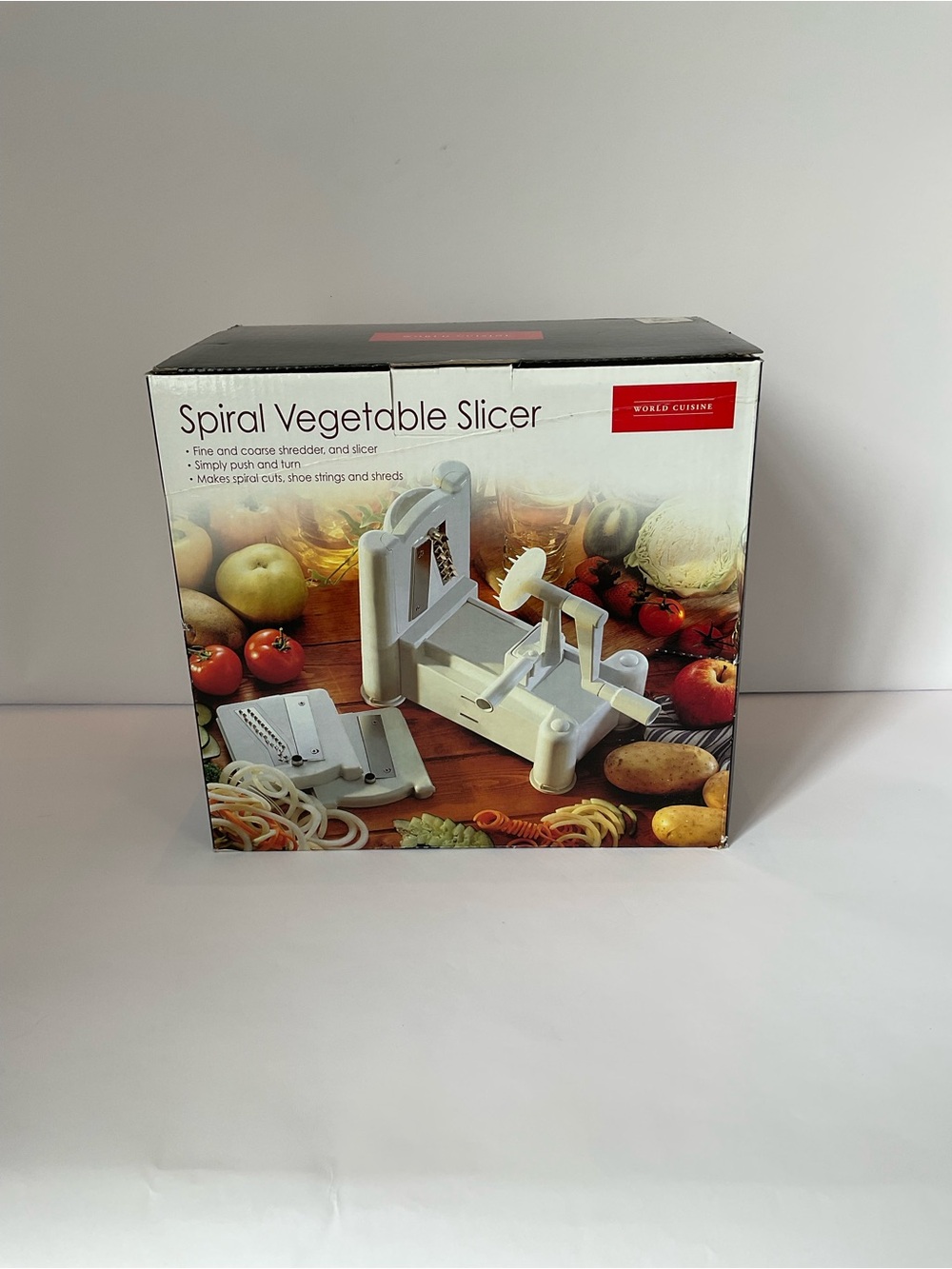NWT/In Box Paderno World Cuisine Tri-Blade Spiral Vegetable Slicer - White